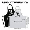 thumbnail image 2 of Aspire 2 Pcs Embroidered Apron Set for Couples, Adjustable Cooking Aprons for Valentines, Engagement, Wedding - Wedding Dress, 2 of 7