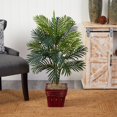 thumbnail image 3 of Areca Palm w/Wicker Basket Silk Plant, 3 of 5