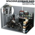 thumbnail image 4 of Patiowell Lockable Resin Garden Storage Shed, 8' x 6', Grey & White, 4 of 8