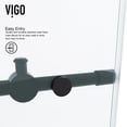 thumbnail image 3 of VIGO Elan 68 to 72 in. W x 74 in. H Frameless Sliding Shower Door in Matte Black with 3/8 in. (10 mm) Clear Glass, 3 of 15
