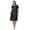 Black Onyx Botanical, variant on Aria Women’s and Women’s Plus Short Sleeve Split Neck Henley Nightgown 40”, Sizes XS to 5X