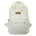 thumbnail image 1 of Casual Hommes Femmes Sac à Dos Coton Toile École Sac à Dos Mode (Blanc), 1 of 10