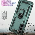 thumbnail image 7 of SaniMore Tri-layer Case for Samsung Galaxy S24 2024, 360° Rotating Holder/Kickstand Rugged PC Back + TPU Bumper Magnetic Car Mount Anti-fingerprint Anti-fall Heavy Duty Protective Shell, Darkgreen, 7 of 7