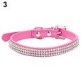 thumbnail image 2 of Cheers.US 3 Row PU Leather Rhinestone Diamante Dog Collar Soft Bling Cat Puppy Small Pet, 2 of 7