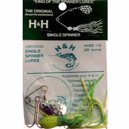 H H Lure Company Original Spinner Bait Single Blade 3 8 Oz Walmart Com Walmart Com