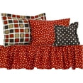 thumbnail image 6 of Houndstooth Multi Color Brown Tan Red Polka Dot Geometric Squares Cotton 10 Piece Queen Reversable Quilt Bedding Set by Cotton Tale Designs, 6 of 8