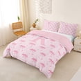 thumbnail image 2 of Erosebridal Girls Bowknot Personalized Gifts Duvet Cover Set,Pink Initial Letter K Themed Print Bedding Full For Kids,Pink Reversible,3 Pieces(No Comforter), 2 of 6