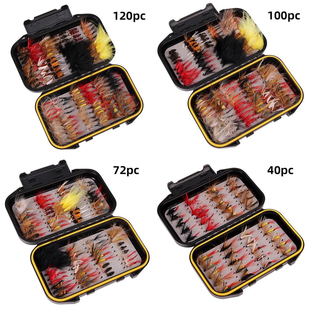 Reliable Fly Fishing Hook Assortment for Successful Fishing 40/72/100/120 Flies