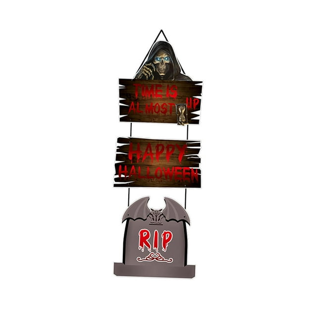Letrero colgante para puerta Perfecl Decoración para fiesta de Halloween Estilo A