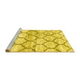 thumbnail image 2 of Ahgly Company Machine Washable Indoor Rectangle Trellis Yellow Modern Area Rugs, 2' x 5', 2 of 4