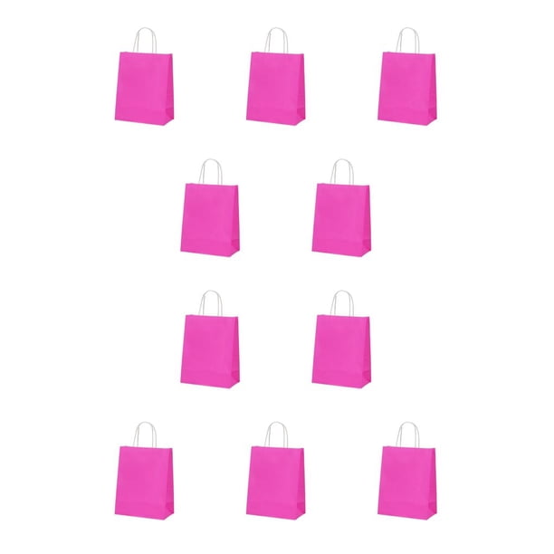 Bolsa de papel Kraft de 10 Uds. Con asa giratoria, herramienta de almacenamiento de ropa con soporte de carga, bolsas para hornear a la moda, Almacenamiento y organización del hogar Rosa roja Advancent HA066668-05