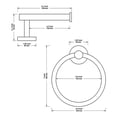 thumbnail image 4 of 6 Piezas de Hardware de BañO, Anillo de Toalla Negro y Soporte de Papel HigiéNico, BañO de Acero Inoxidable, Toalla de Mano, Toalla, 4 of 5