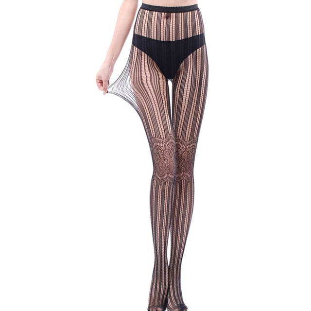 HBFAGFB Bas Résille pour Femmes Culottes Taille Haute Longues en Soie A