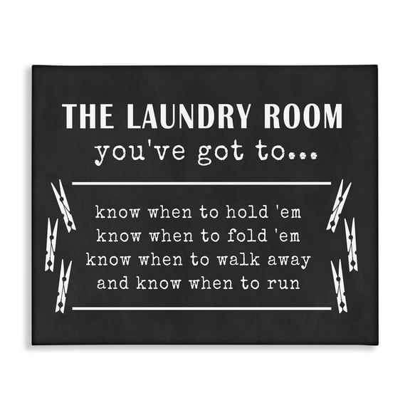 Stupell Industries Farmhouse Laundry Room You've Got To Know� Canvas Art, 40 x 30, by Lettered and Lined