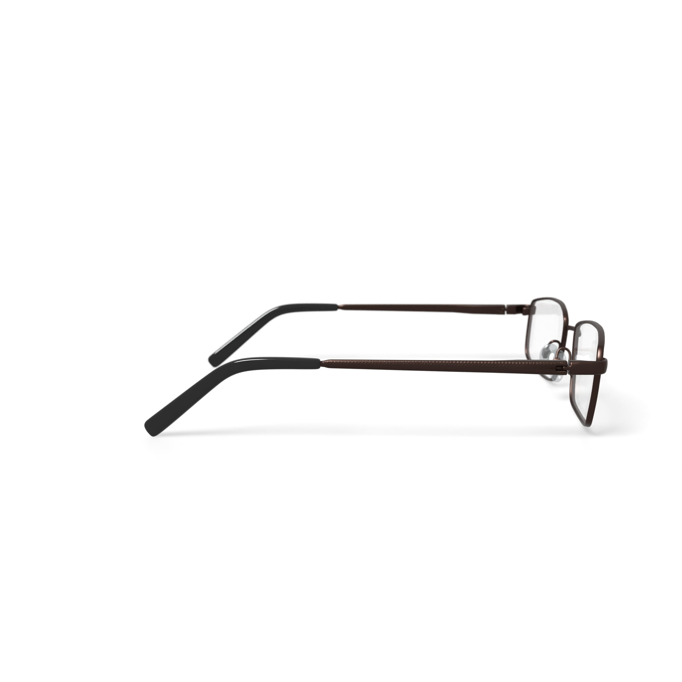 Adolfo Men's Rectangular Prescription Eyeglasses with Case, Bronze