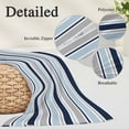 thumbnail image 3 of Navy Blue Gray Striped Pillow Covers 24"x36", Farmhouse Stripes Modern Abstract Art Soft Brushed Microfiber Breathable Throw Pillow Covers, Pillowcase with Zipper for Couch Sofa Bedroom Living Room, 3 of 9
