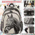 thumbnail image 2 of Herdesigns Horse Print Large Backpack Set with Lunch Box Lightweight Water Resistant Travel Laptop Backpacks Casual Daypacks for Women Men, 2 of 8