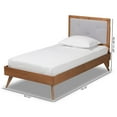 thumbnail image 5 of Baxton Studio Walnut Brown Finished Wood Twin Size Platform Bed, 5 of 21