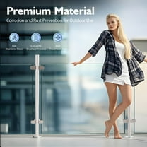 Railing Post Stainless Steel Railing Fence Pole Corner Post Stainless Steel Post