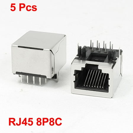 - Unique Bargains PCB Surface Mounting 8Pin RJ45 Modular Network Jack 5 Pieces