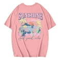 thumbnail image 7 of Womens Tshirts Oversize Loose Fit Short Sleeve Casual Casual Summer Summer Tops for Women Pink XXXL, 7 of 7