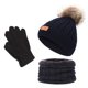thumbnail image 1 of Conjunto de gorro, bufanda y guantes de punto cálido para niños, 3 piezas, 1 of 3