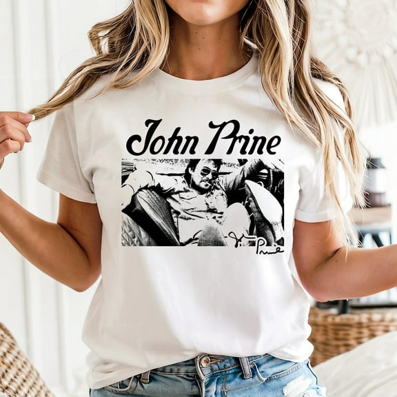 Unisex John Prine, John Prine Music Graphic T-Shirt, Sizes S-5XL, Tbun Men's And Women's Graphic Tee 100% Cotton by TBun, Full Sizes S-5XL