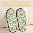thumbnail image 2 of Balery Cute Chubby Frog Pantuflas de Casa de Felpa Silenciosas con Diseño Estampado, Zapatillas Cómodas Antideslizantes de Algodón para Interior-Large, 2 of 8