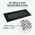Achtek AIR RETURN 4"x4" Duct Opening (6"x6") Heavy Cast Aluminum Air