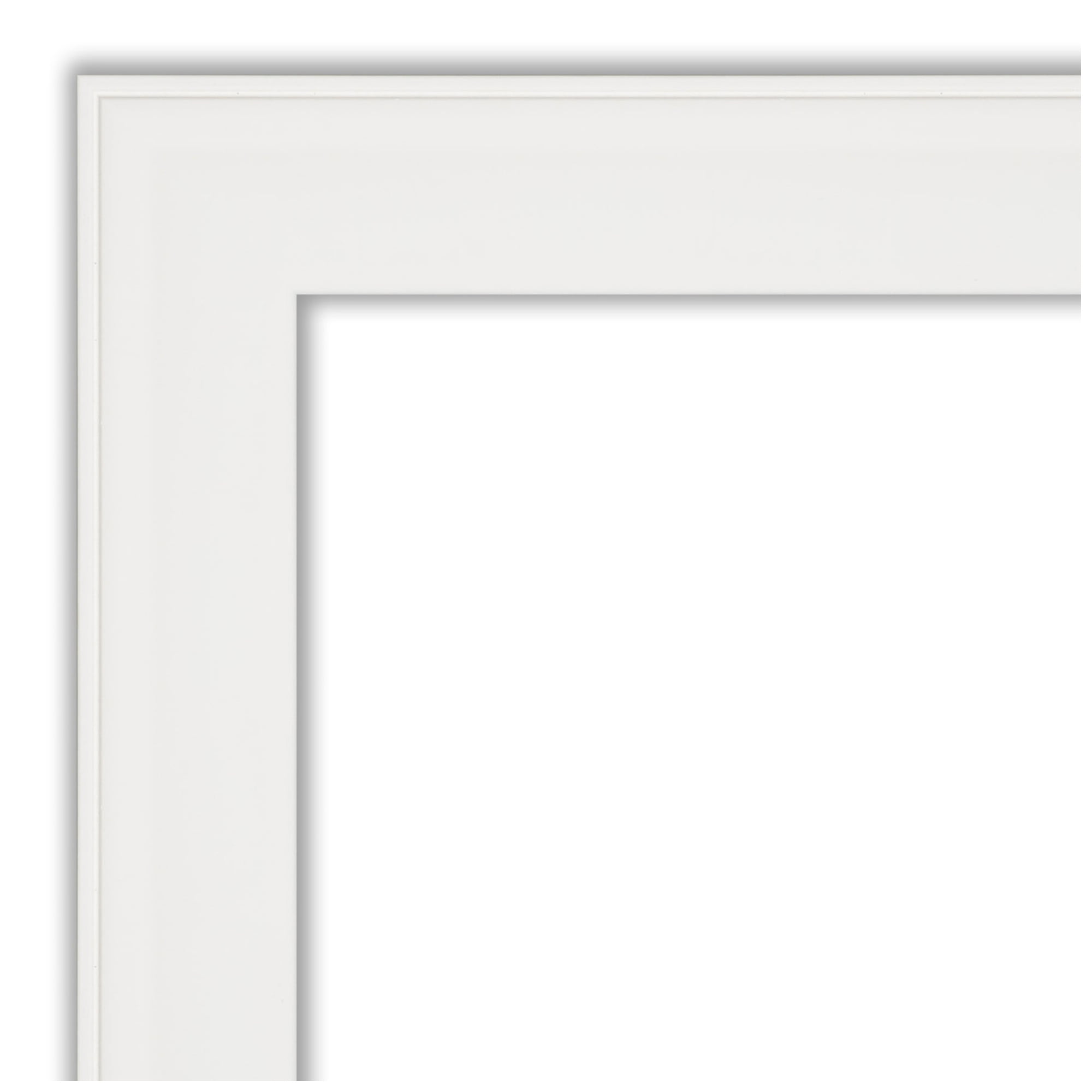 Amanti Art Natural Cork Board Framed Vanity White Narrow Bulletin Board 21 in. x 15 in.