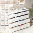 thumbnail image 3 of 9 Drawers Dresser for Bedroom, Wood Chest of Drawers, Wide Closet Storage Dressers Organizer for Hallway, TV Stand for Living Room, White, 3 of 11