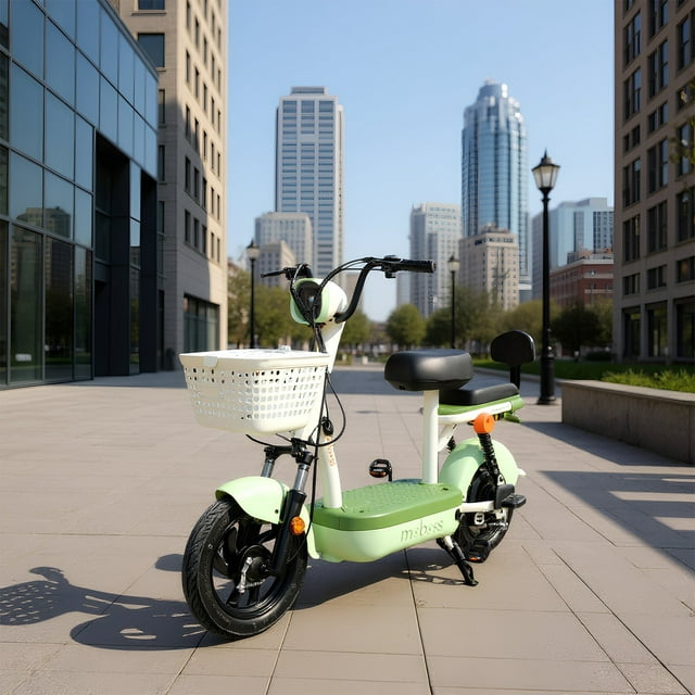 Moboss Bicicleta Electrica para Adultos Bicimoto Electrica Potencia Maxima del Motor 350 W Bateria 48V 12AH BS-01 Verde