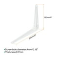 thumbnail image 2 of Soportes en L de metal Uxcell, soportes de estante flotante de hierro, soportes de ángulo de pared, refuerzo de esquina, juego de 4, blanco, 8 x 6 pulgadas, 2 of 7