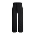 thumbnail image 3 of SHIXIAOO Men's Pocket Loose Low Waist Drawstring Linen Pants Casual Pants Jogging, 3 of 7