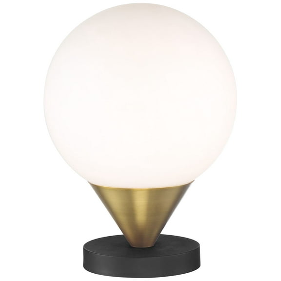 George Kovacs Alluria Coal and Gold Glass Globe Modern LED Table Lamp