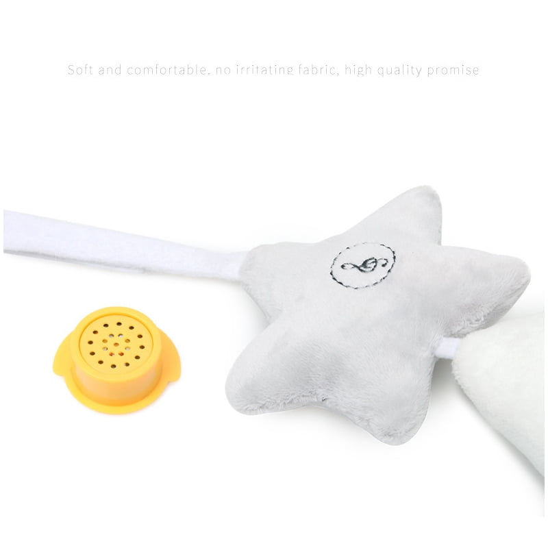 Music Education Rattles Crib Stroller Star Plush Toys Cute Baby Bed Hanging Doll 