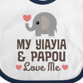 thumbnail image 4 of Inktastic My Yia Yia and Papou Love Me Boys or Girls Baby Bib, 4 of 4