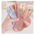 thumbnail image 2 of Xiao Hua 5 pares de calcetines finos de algodón para mujer, suaves y hasta el tobillo (5 colores), 2 of 2