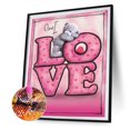 thumbnail image 1 of Kit de póster de oso de amor 5D con pintura de diamante de taladro redondo completo hecho a mano (A1127) Likrtyny Oficina Multiescena Multifunción, 1 of 9