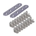 thumbnail image 1 of 2Pcs Flat Stainless Steel Plate Brackets Support & 16Pcs Brace Corner Steel Joint Right Angle Bracket Fastener, 1 of 10