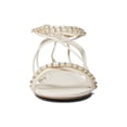 thumbnail image 5 of Sam Edelman Tatianna Ivory Rounded Open Toe Tie Up Strappy Embellished Sandals (IVORY, 6), 5 of 7