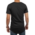 thumbnail image 2 of Ma Croix Men's Hip Hop Longlined Casual Crew Neck Basic T Shirts, 2 of 2