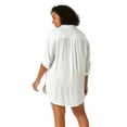 thumbnail image 2 of Women's Plus Size Live In Color Button Down Shirt Swimsuit Cover Up, 2 of 8