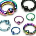 thumbnail image 2 of 18GA Black Titanium IP Over 316L Surgical Steel Captive Bead Ring, 2 of 3