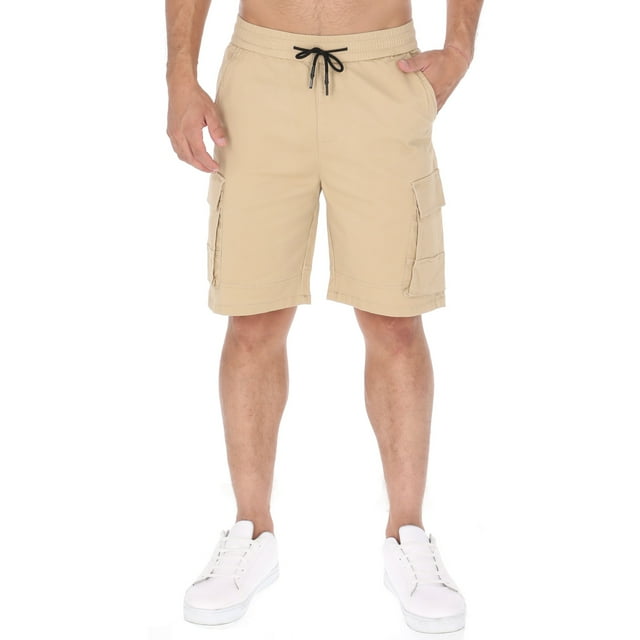 BERMUDA CARGO PARA HOMBRE CON BOLSAS GABARDINA STRETCH MODA CASUAL TALLA EG