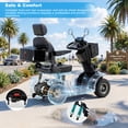 thumbnail image 6 of Xlluproid Heavy Duty 4 Wheel Mobility Scooter for Seniors & Adults,500W Motor,10MPH Max Speed,Stepless Speed & Drum Brake,20°Hill Climbing,USB Port,Remote Key,Adjustable Seat,Black, 6 of 8