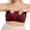 Wine, variant on AJGRHE Basic Everyday Bra Versatile Front Closure Wireless Strapless Bandeau Bra for Women Everyday Comfort Seamless Support XXXL White