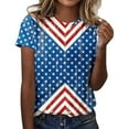 thumbnail image 1 of Camisas de Mujer Casual Impreso Cuello Redondo Manga Corta Superior, Blusa de Moda para Uso Diario Y de Fiesta, 1 of 4