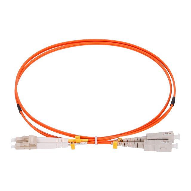 Unique Bargains 1 Mètre 3.2Ft Fibre Patch Câble Multimode LC-SC OM1 LSZH Fibre Optique Cavalier Orange pour Émetteur-Récepteur Réseau 1Pcs