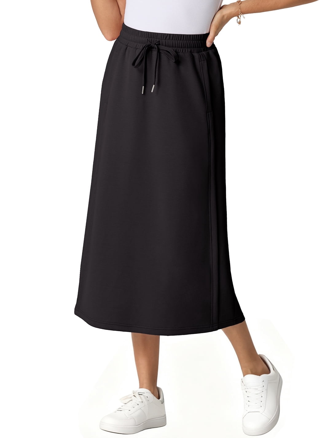 Simply Ravishing Women's Plain Short Stretchy Skater Skirt